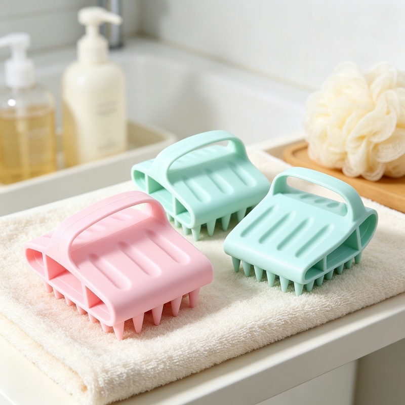 Hair Care Products - Silikonowa szczotka do masażu skóry głowy,